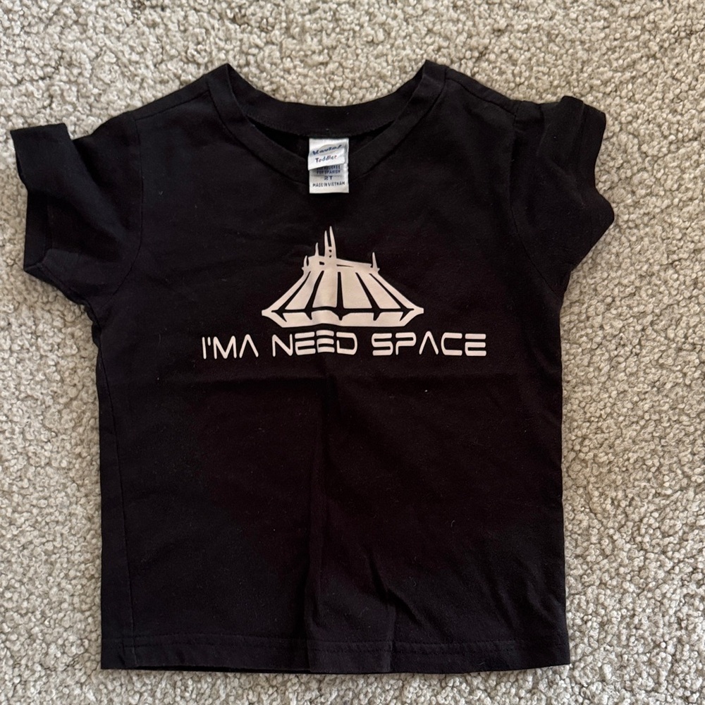 NEW Disney Black Kids T-Shirt - Space Theme